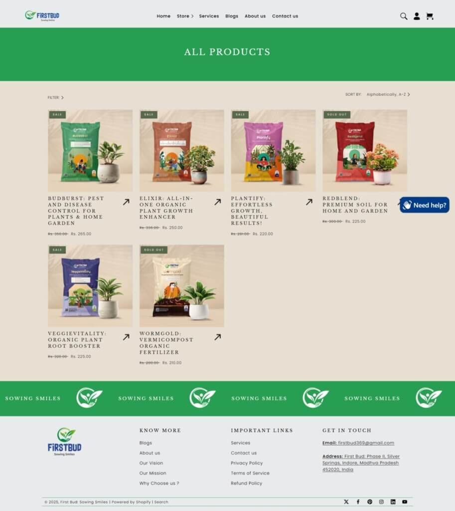 The live First Bud website at firstbud.co